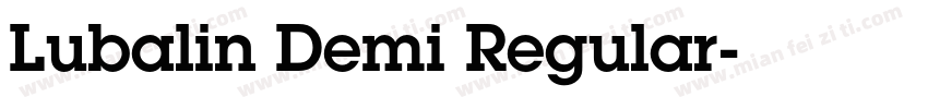 Lubalin Demi Regular字体转换